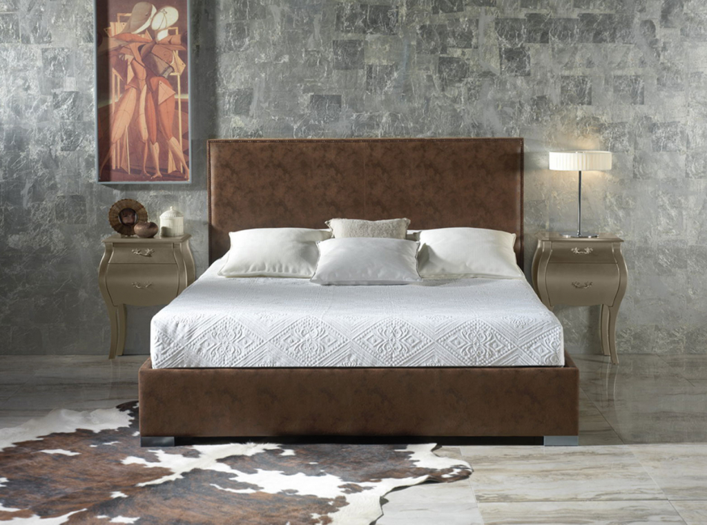 Кровать 872 Cristina (160x200) коричневая с ящиком для белья