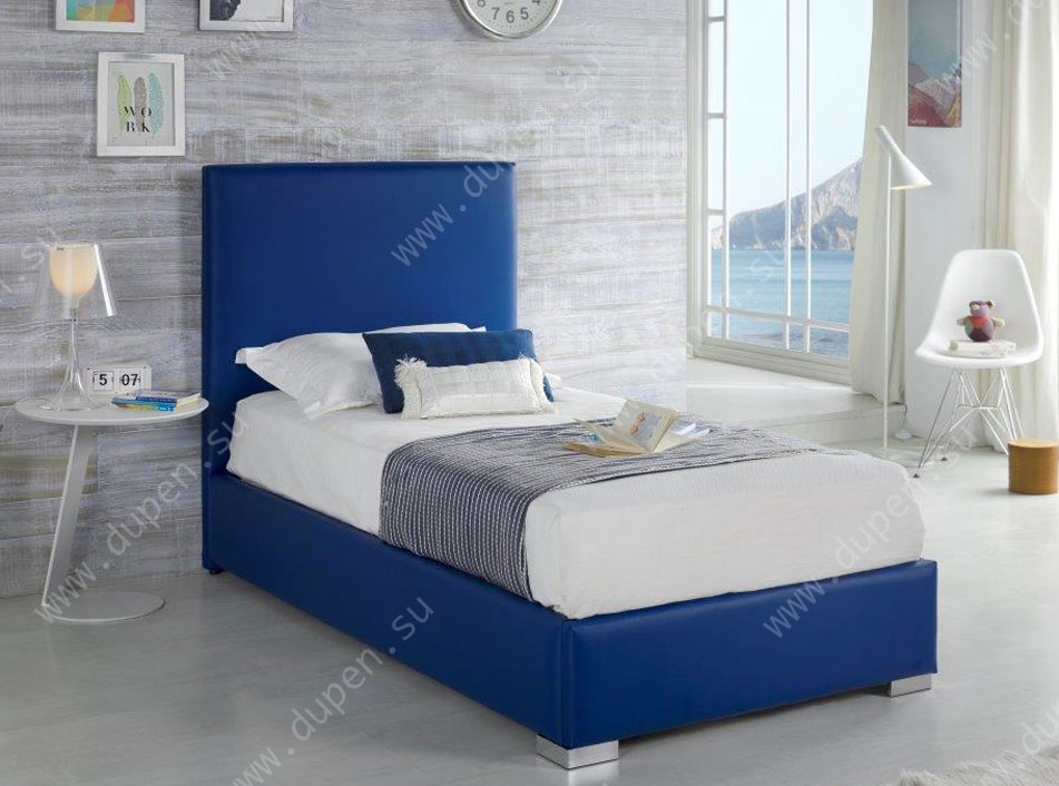 Кровать 703 Piccolo (90x190) синяя без ящика для белья