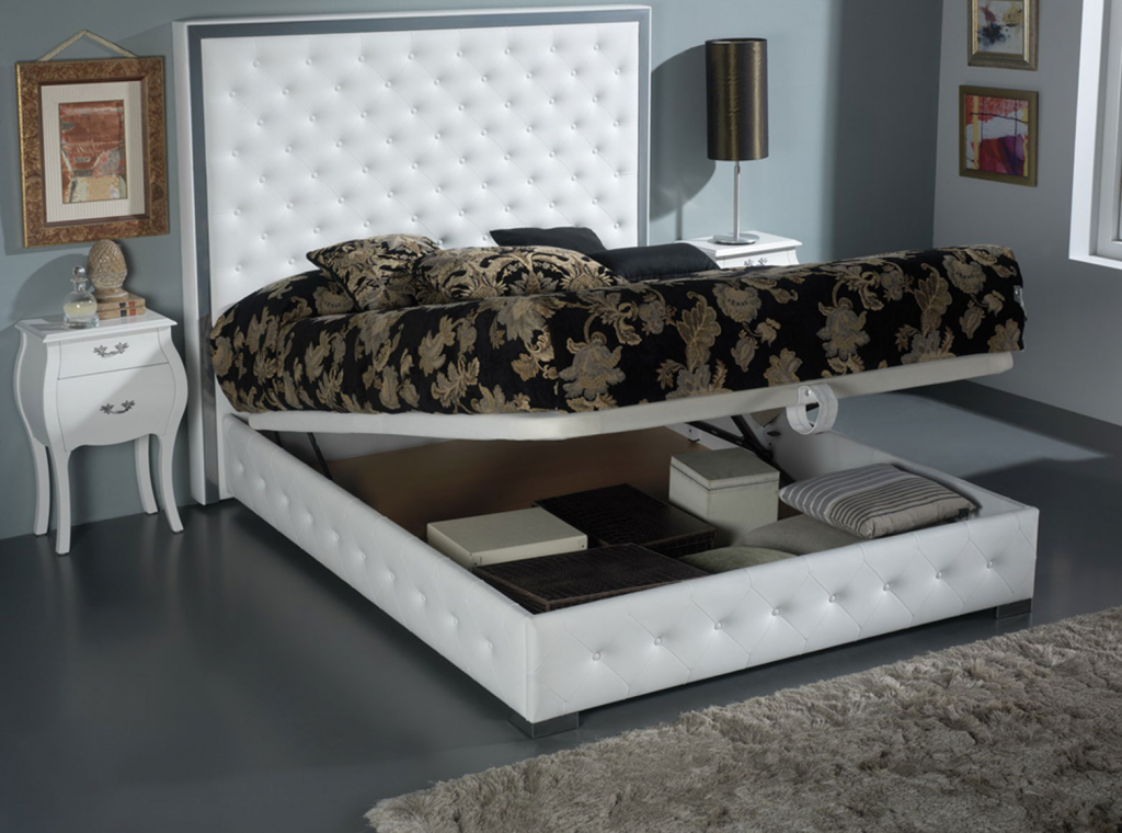 Кровать 639 Valeria (150x190) мока с ящиком для белья