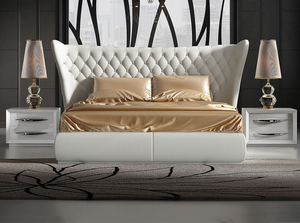 Кровать Miami (180x200) белая без ящика для белья