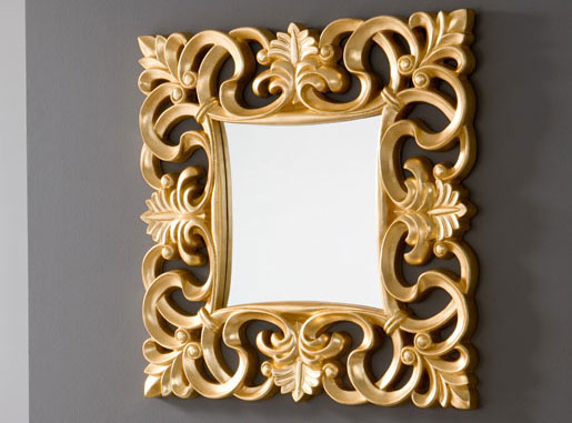 Зеркало PU021 золотое  Dupen